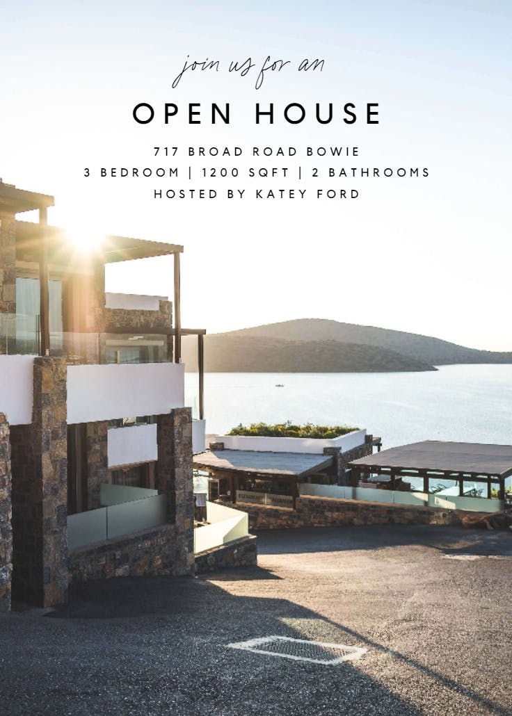 Pure and clean - open house invitation